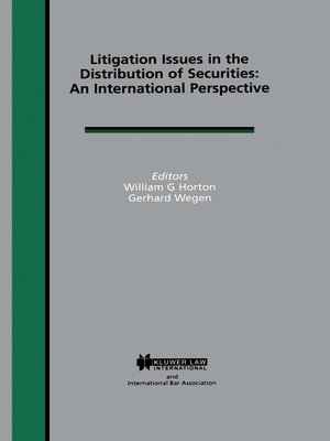 cover image of Litigation Issues in Distribution of Securities